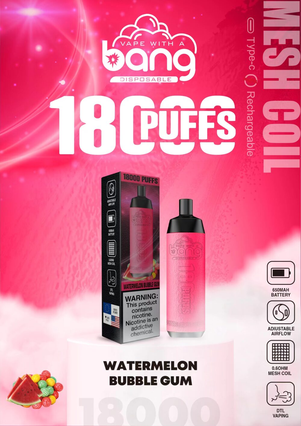 Bang Crown Bar 18000 puffs